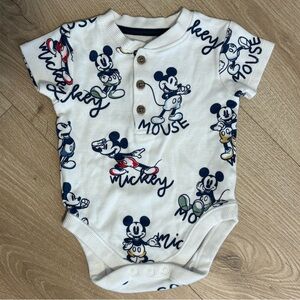 🐭3/$15 Disney Mickey Mouse Short-Sleeve Baby Onesie